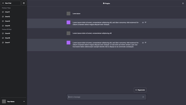 ai chat bot interface messaging with the chat bot