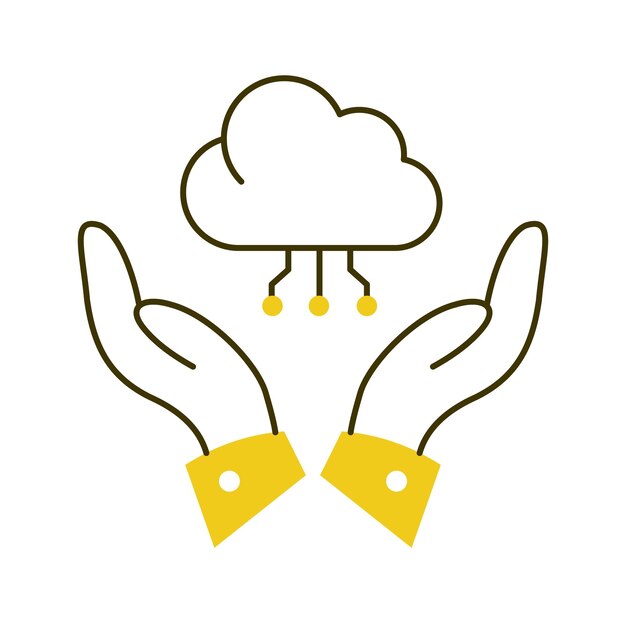 ai cloud platform for automated intelligence vector icon design cloud computing system automation