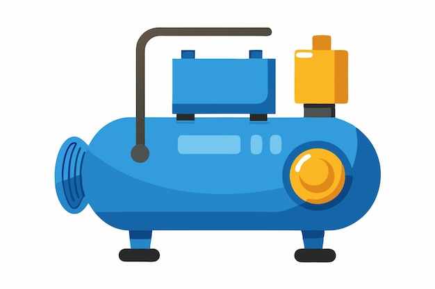 Air compressor clipart cartoon style vector illustration