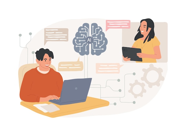Aistreamlined stakeholder engagement abstract concept vector illustration public relations