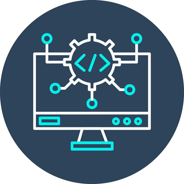 Algorithm vector icon Can be used for Coding and Development iconset