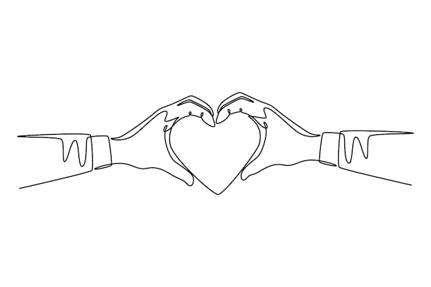 all about love concept single line draw design vector graphic illustration