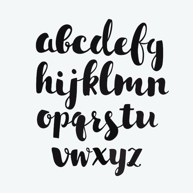 alphabet. Hand drawn letters. Latin Letters of the alphabet written with a brush for your lettering, posters and cards