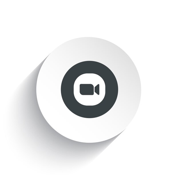 An icon vector zoom with the circle background plus the shadow behind of it