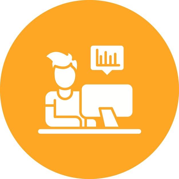 Analyst icon vector image Can be used for Investing