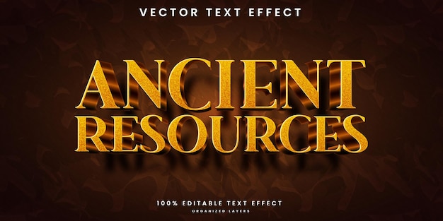 Ancient resources editable text effect