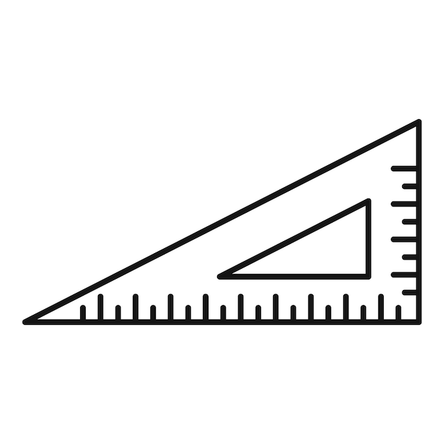 angle ruler icon outline angle ruler vector icon for web design isolated on white background