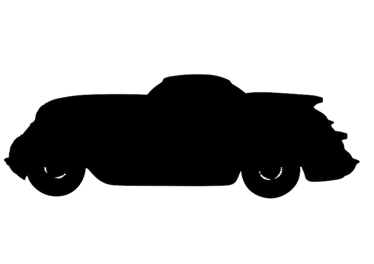 Vektor antique sport car silhouette on white background vector