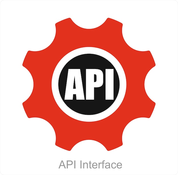 API Interface and interface icon concept