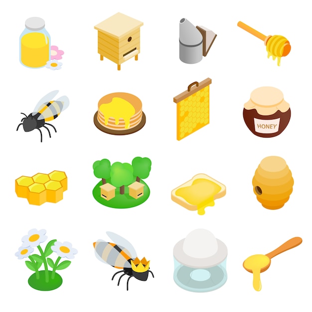 Apiary isometric 3d icon