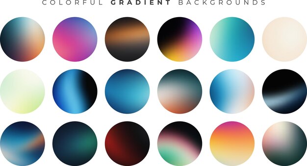 app screens soft gradient set vector eps