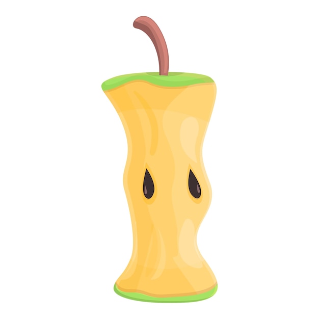 Apple core icon Cartoon of apple core vector icon for web design isolated on white background