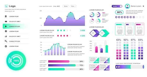application design templates set and ui kit for apps and uiux elements