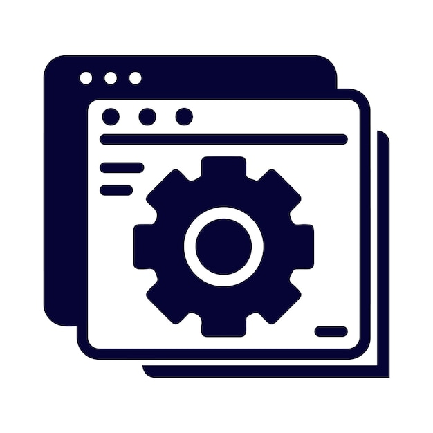 Application infographic website web gear setting web infographic icon