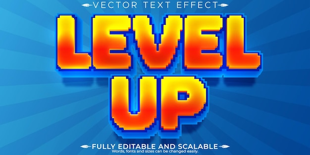 arcade game text effect editable gaming and retro customizable font style