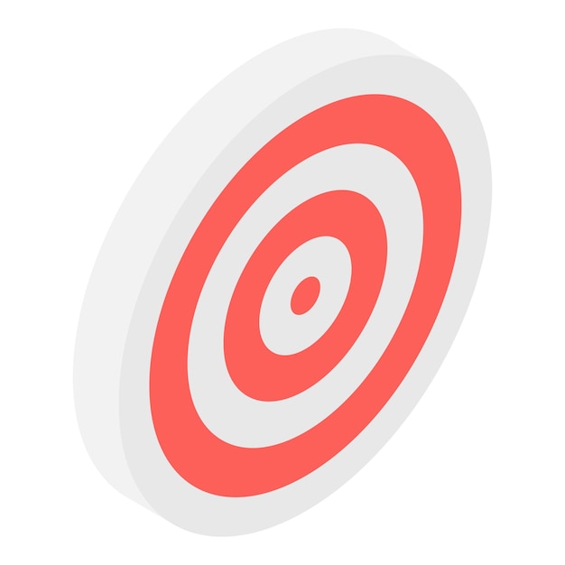 archery target icon isometric of archery target vector icon for web design isolated on white background