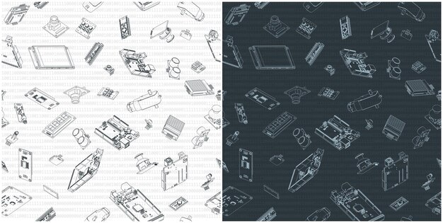 arduino hardware seamless pattern drawings