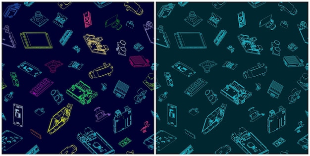 arduino hardware seamless pattern drawings