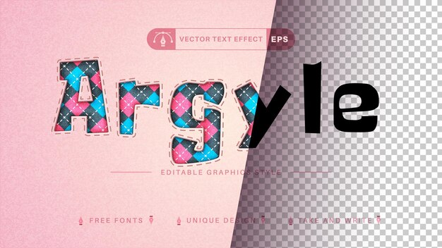 Argule edit text effect editable font style