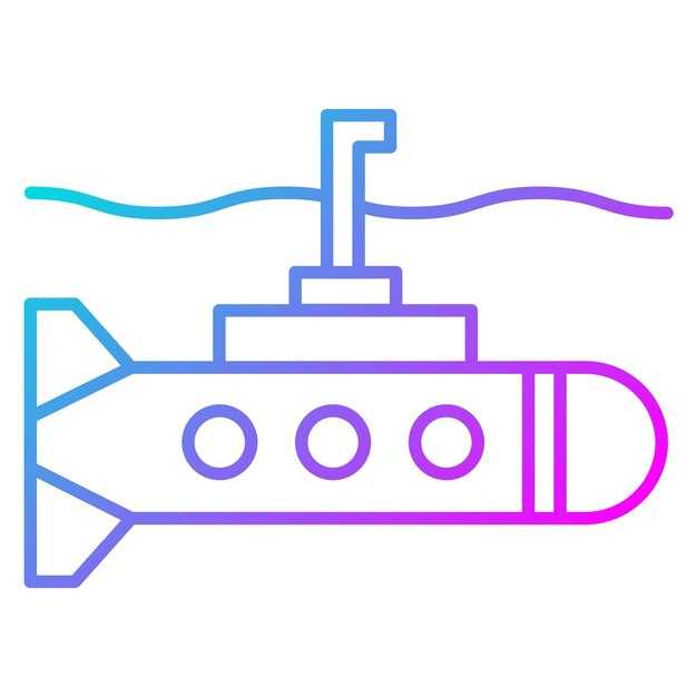 Army Submarine vector icon Can be used for Military iconset