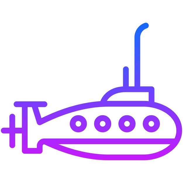 Army Submarine Vector Illustration