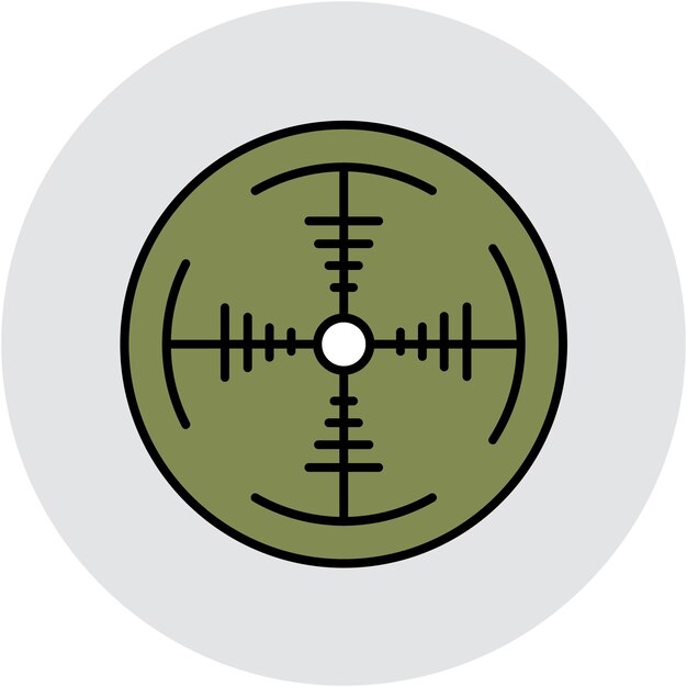 Army Target Vector Illustration Style