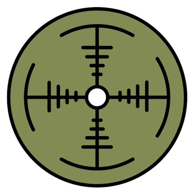 Army Target Vector Illustration Style