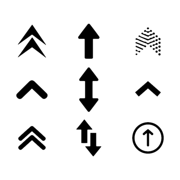 Arrow icon set Modern simple arrows