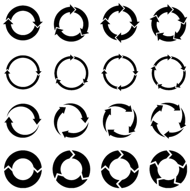 Arrows circle design elements digital art abstract shapes elements patterns icons design illustratio