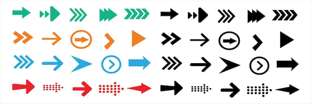 Arrows icon drawing element Arrows set Arrow icon Arrow black colored vector icon Arrows vector