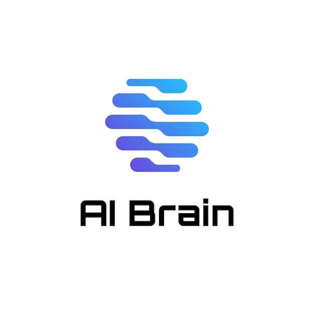 artificial intelligence brain data computer machine learning logo