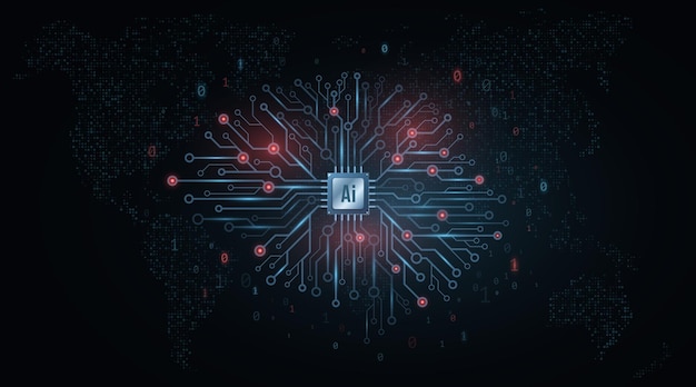 artificial intelligence concept. technological brain.