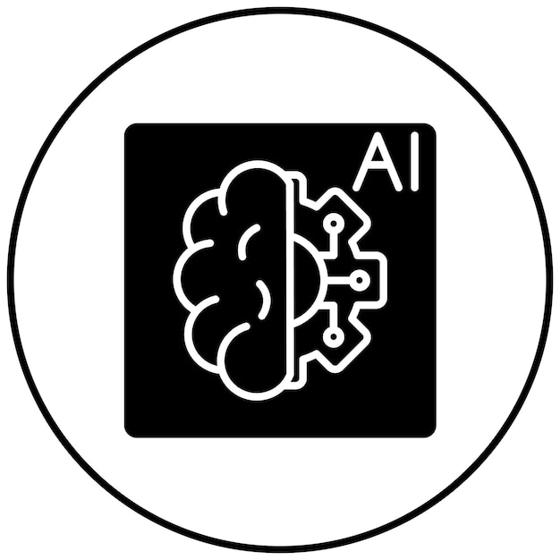 artificial intelligence icon vector image can be used for the future