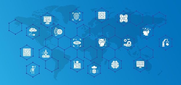 Artificial Intelligence website design template Robotics Chatbot Database Big Data banner