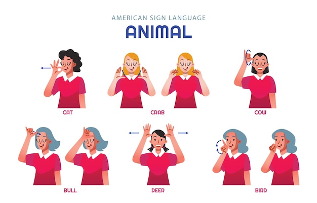 ASL Family Character Illustration
