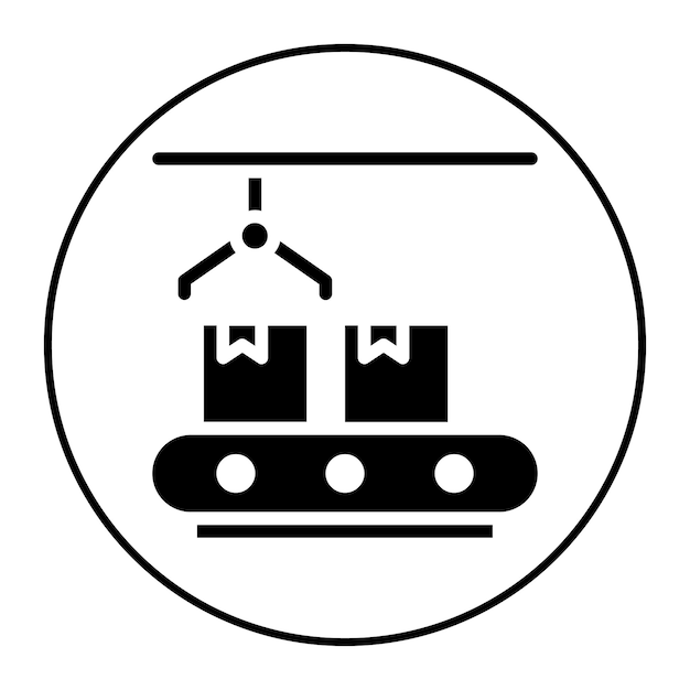 assembly line icon vector image can be used for mass production