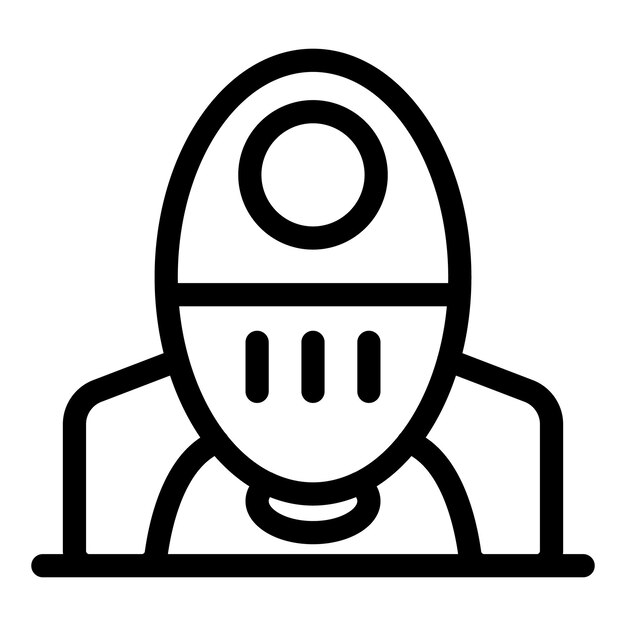Astronaut wearing spacesuit exploring space icon