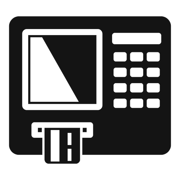 atm icon simple illustration of atm vector icon for web design isolated on white background