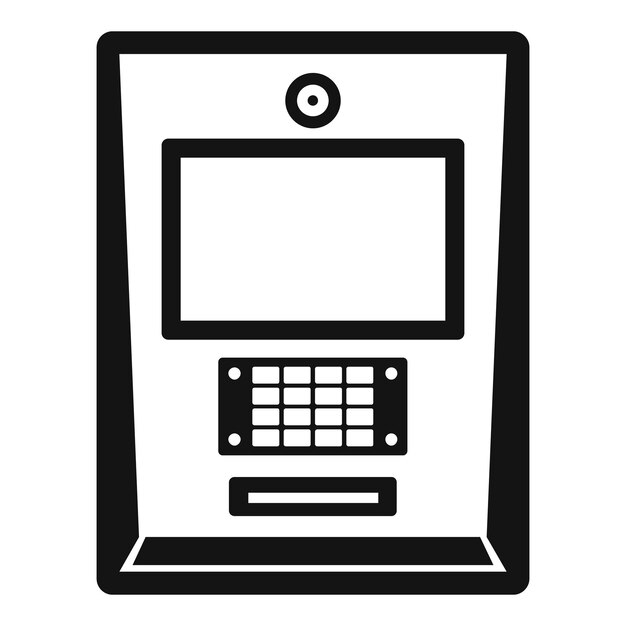 atm icon simple illustration of atm vector icon for web design isolated on white background