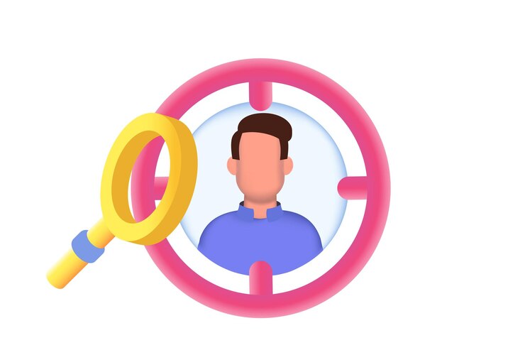 Audience target customer attraction concept 3D Vector illustration