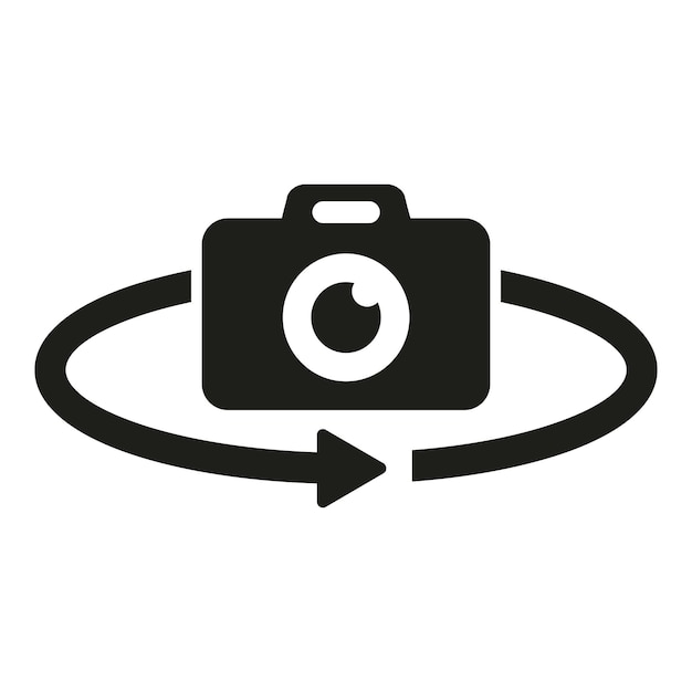 Augmented reality camera control icon simple vector Future game Tech scan code