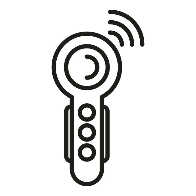 Augmented reality handle control icon outline vector Game tech Digital screen