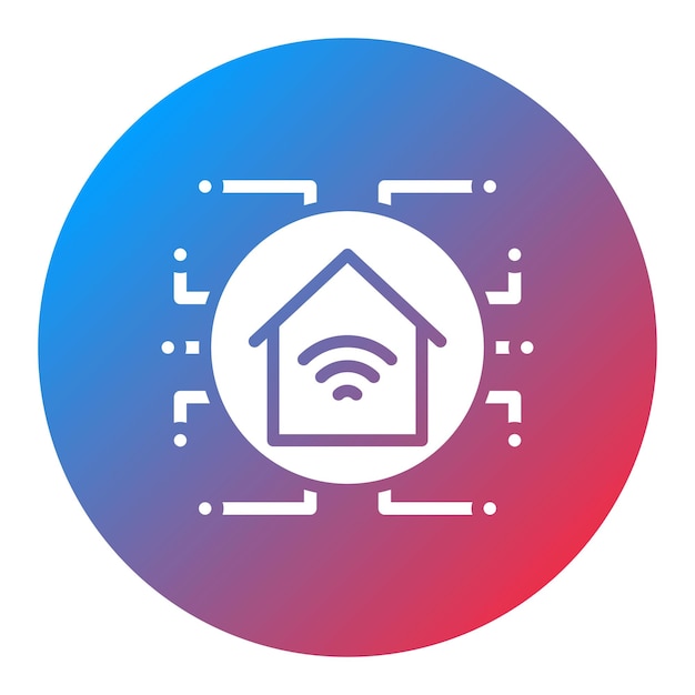 Automated Home icon vector image Can be used for Cyberpunk