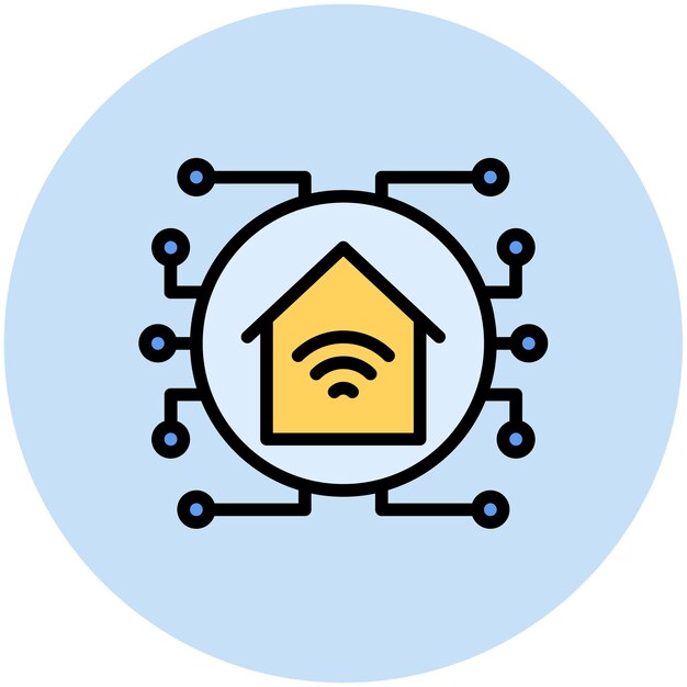 Automated Home icon vector image Can be used for Cyberpunk