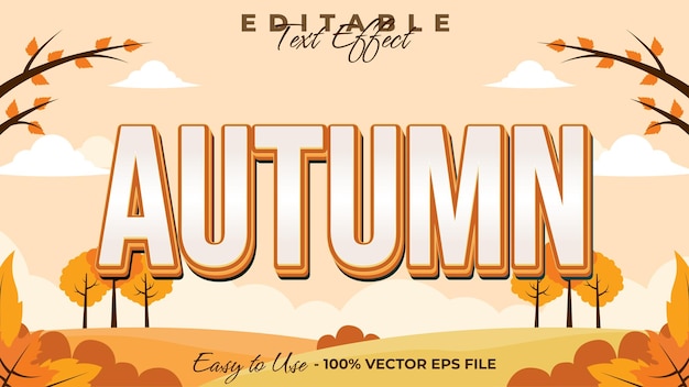 Autumn season text effect autumn festival graphic style editable text