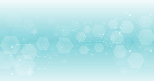 Background of hexagon geometric blue pattern