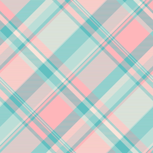 background textile texture of seamless fabric plaid with a check tartan pattern vector in light and teal colors