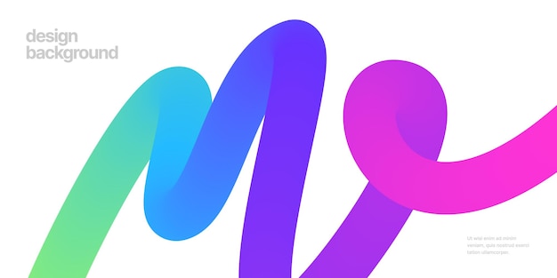 background with wavy gradient shapes colorful squiggles gradient lines design for flyer poster cover