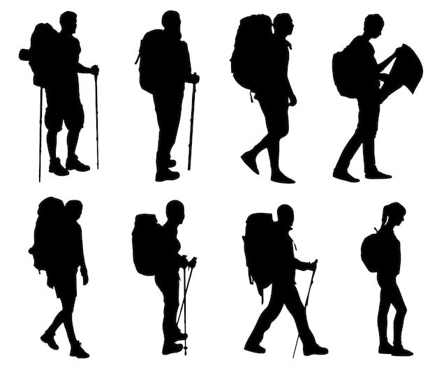 backpacking silhouette pack