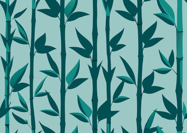 Bamboo Pattern Design with Vertical Stalks in Vector